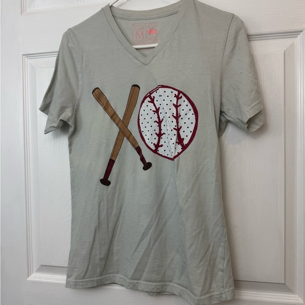 Gray Baseball Graphic Women's Tee